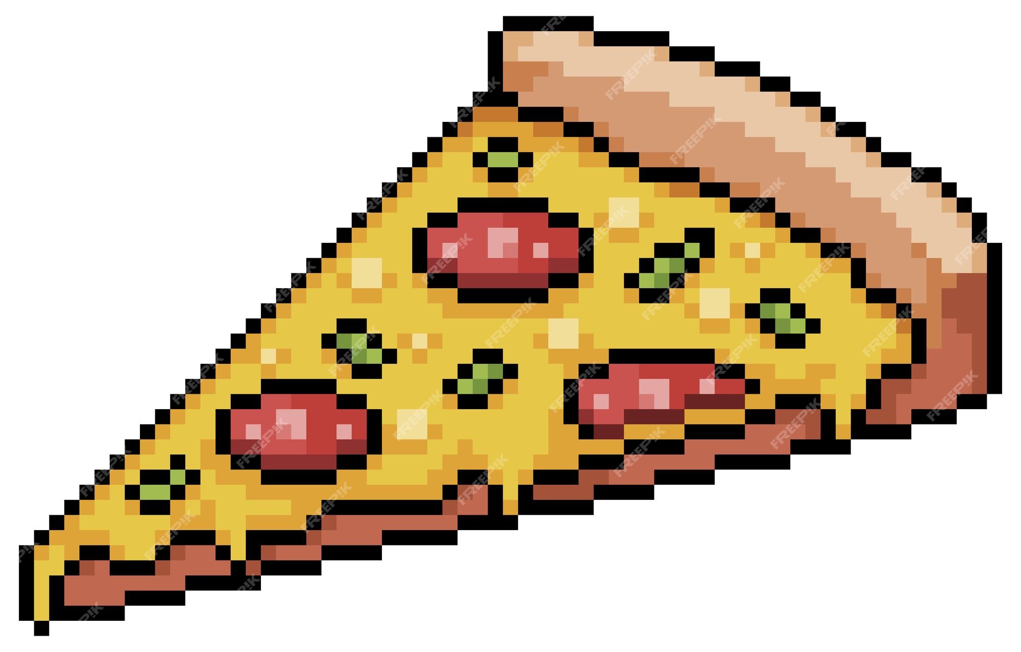 Item de comida de fatia de torta de pixel art para jogo de bits