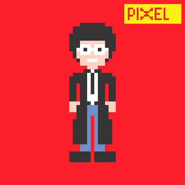 Pixel character vector design gráfico de arte ilustração