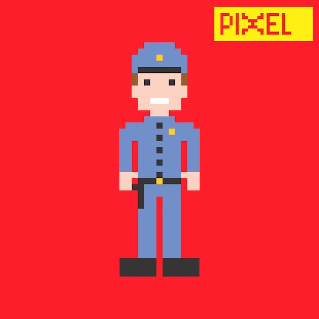 Vetor pixel character vector design gráfico de arte ilustração