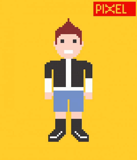 Pixel character vector design gráfico de arte ilustração