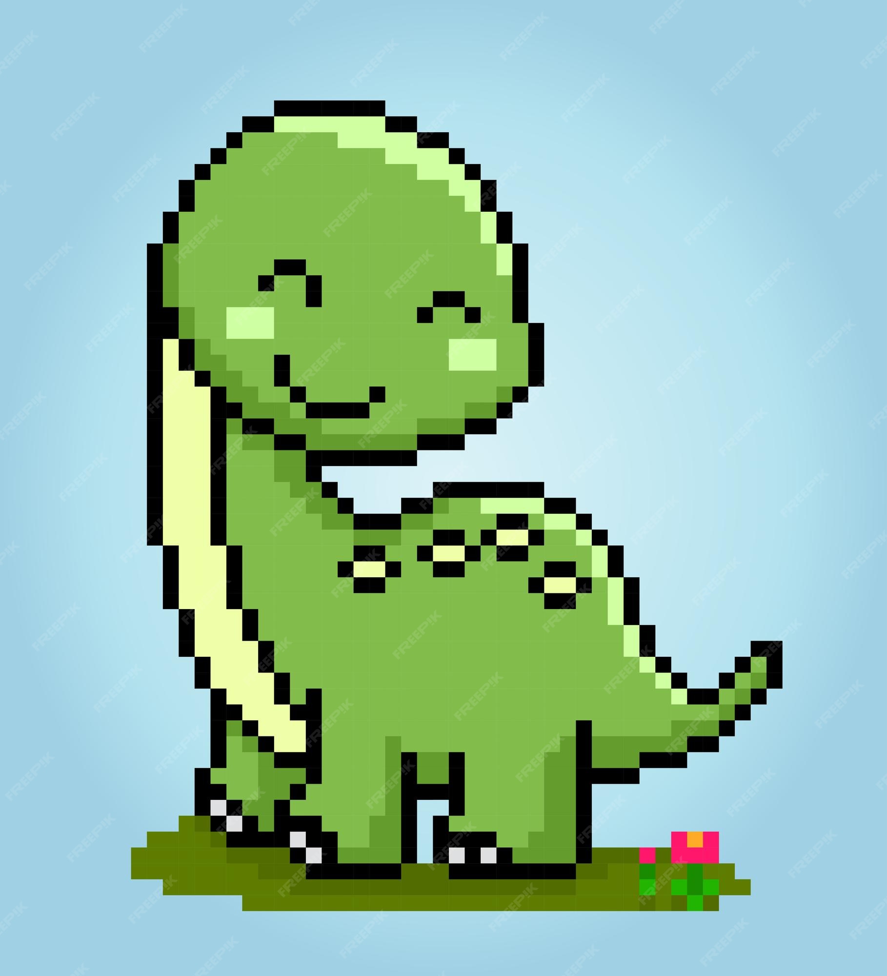 Arte Do Pixel Do Dinossauro Tiranossauro Pixelated Jogos Retros De Dino 8  Ilustração do Vetor - Ilustração de branco, carrinho: 88622079