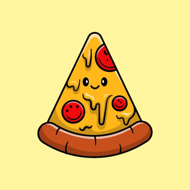 Como desenhar FATIA DE PIZZA fofo, desenhos kawaii fáceis, como