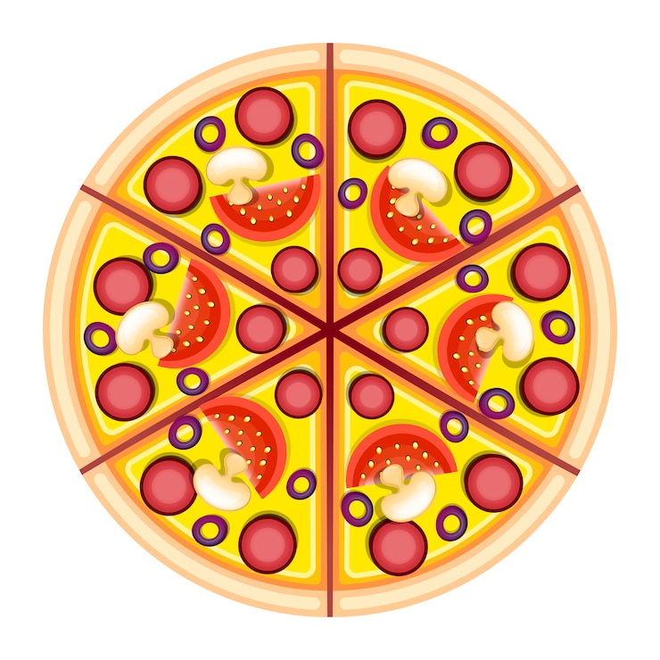 Vetor pizza no quadro