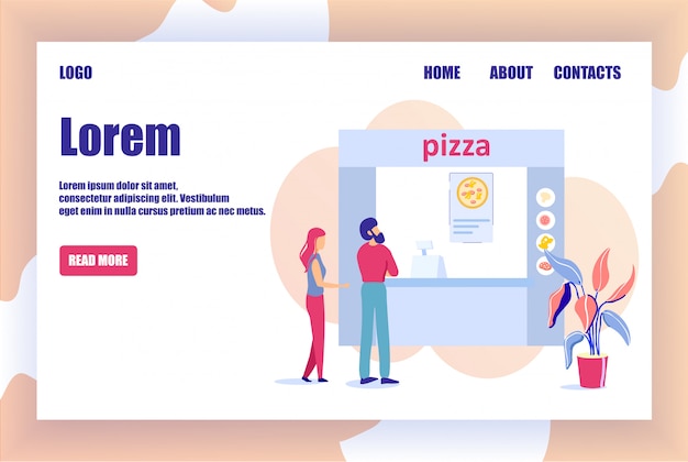 Pizzaria on-line landing page oferece pizza para pedidos