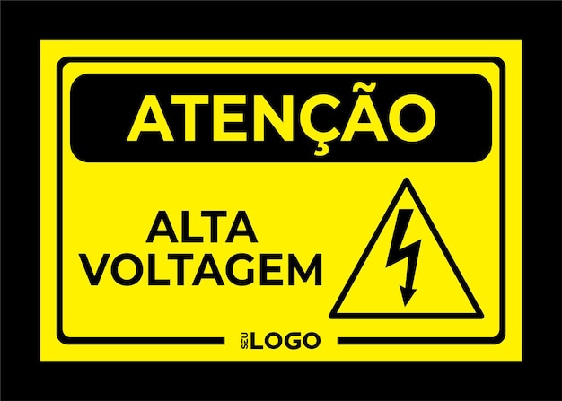 Vetor placa de alta tensão