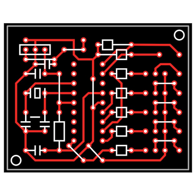 Placa de circuito abstrata de vetor