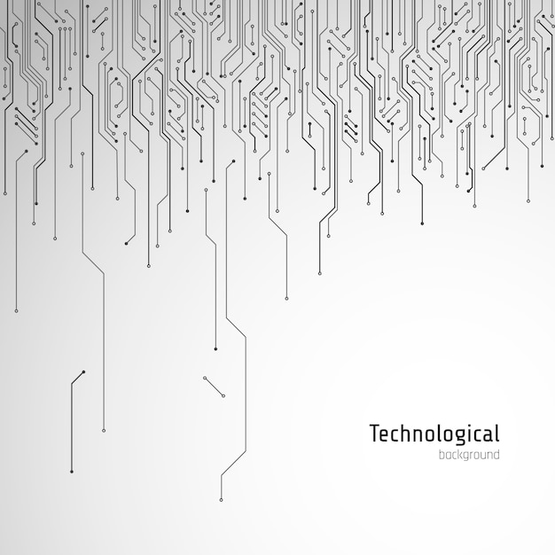 Placa de circuito de alta tecnologia. De fundo vector tecnológico