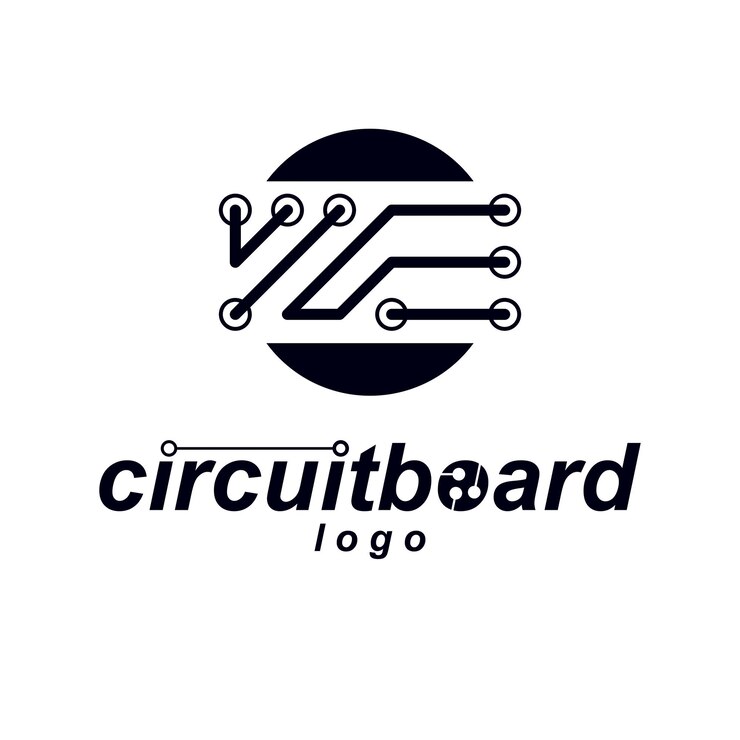 Vetor placa de circuito de computador abstrato de vetor, elemento de tecnologia com conexões. web design de tema de eletrônica. logo de inovação tecnológica.