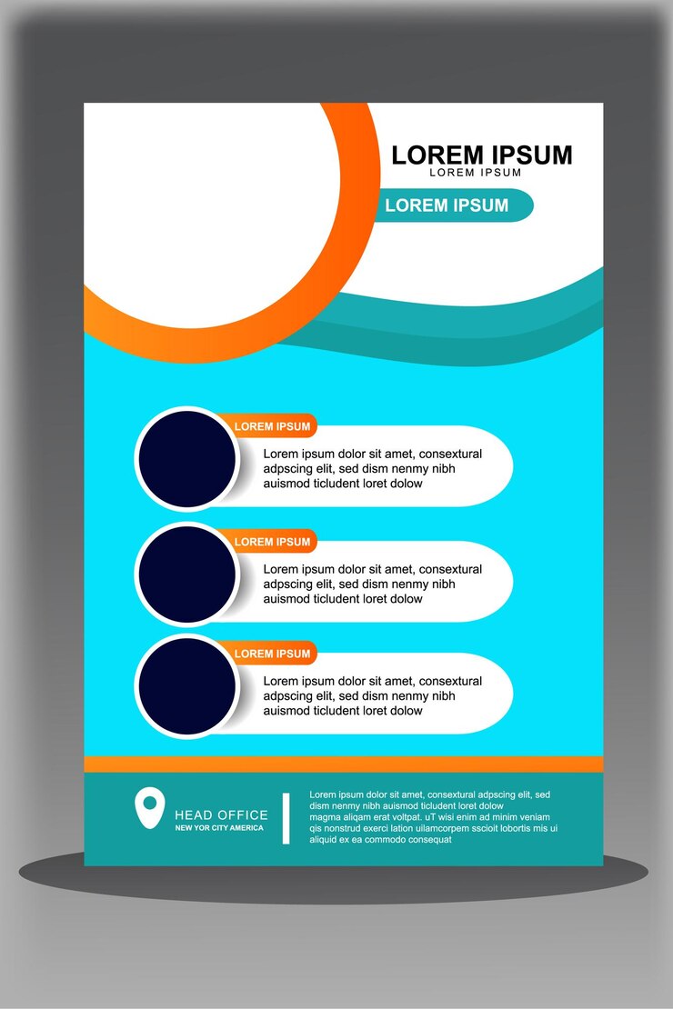 placa de equipe de design de folheto para apresentação de negócios da empresa identidade de marca de publicidade