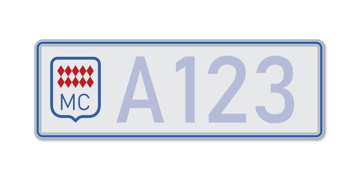 Placa de matrícula do carro Licença de matrícula do veículo dos tamanhos padrão europeu de Mônaco