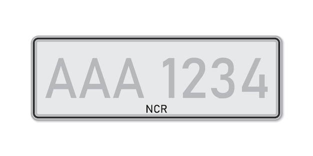 Placa de matrícula do carro Licença de registro do veículo das Filipinas Tamanhos padrão