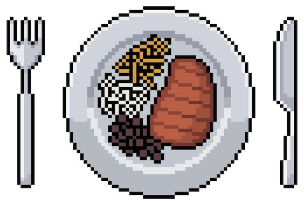 pixel art celular pedindo hambúrguer e batatas fritas no ícone de vetor de  aplicativo de comida para jogo de 8 bits em fundo branco 16137194 Vetor no  Vecteezy