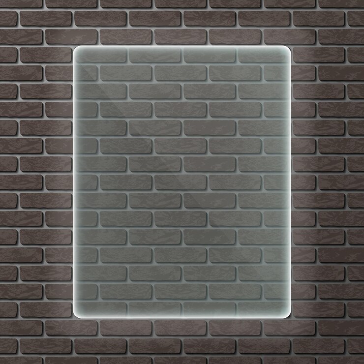 Vetor placa de vidro transparente ilustração vetorial abstrata