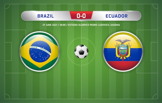 Placar do brasil x equador transmitido torneio da américa do sul de 2021