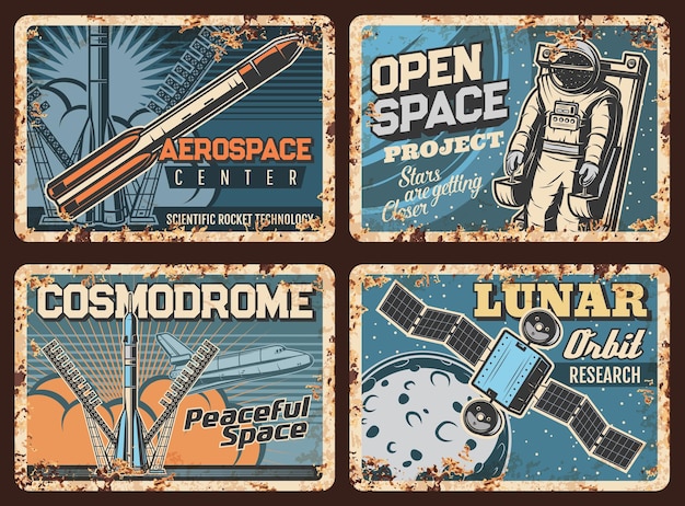 Placas enferrujadas do vetor de pesquisa de galáxias do espaço sideral