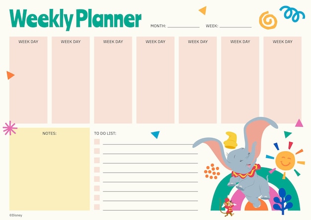 Planejador Semanal Dumbo