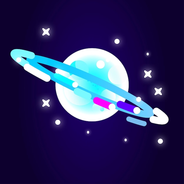 Planeta brilhante brilhante