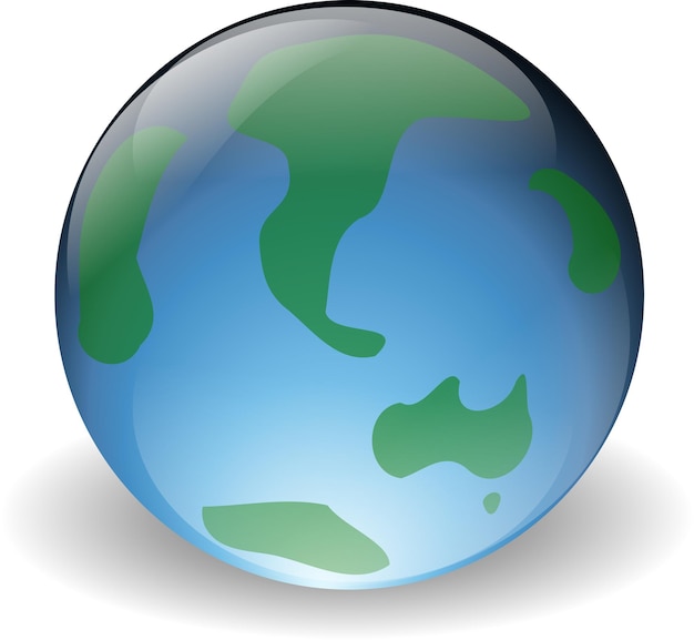 Planeta terra ilustração vetorial cor globo desenho