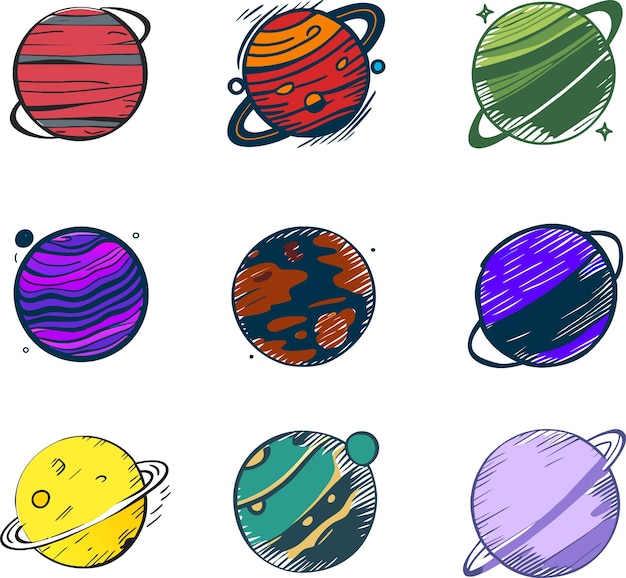 Planetas coloridos