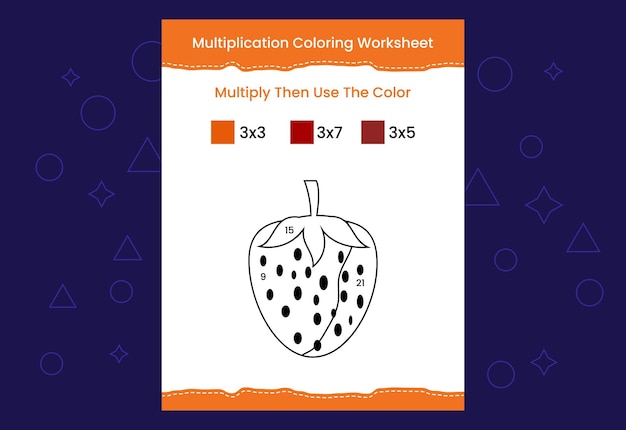 Planilha de colorir multiplicação com a imagem cor pelo jogo de matemática de números