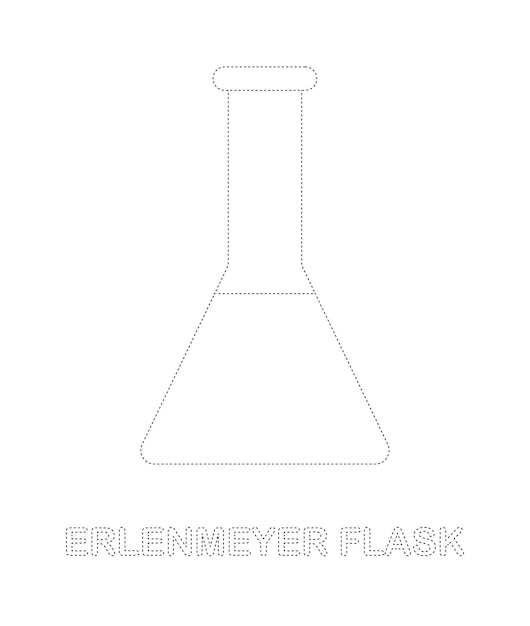 Planilha de rastreamento erlenmeyer flask para crianças