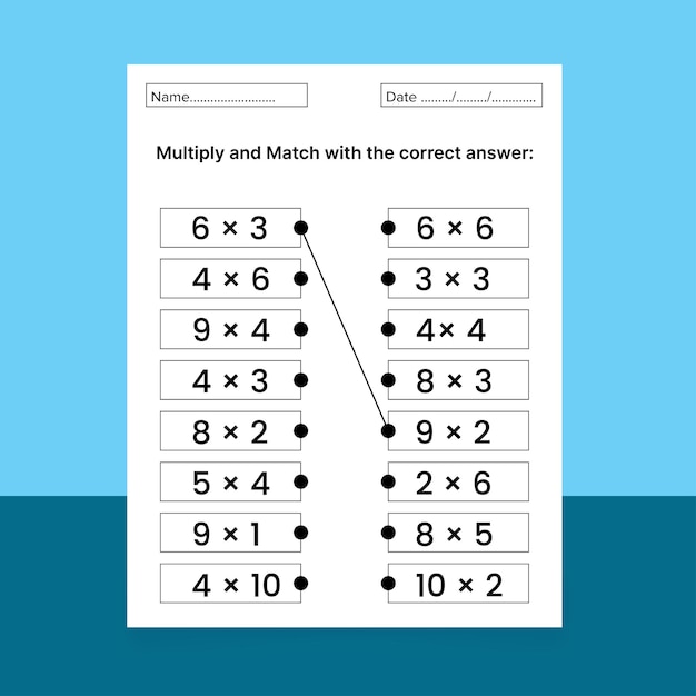 FREE! - Atividade de Matemática com multiplicação – Twinkl