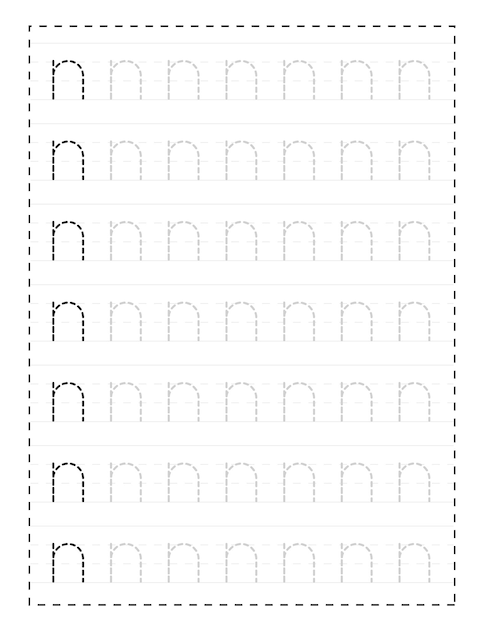 Planilhas de rastreamento de alfabeto de letras minúsculas para pré-escolares e crianças pequenas