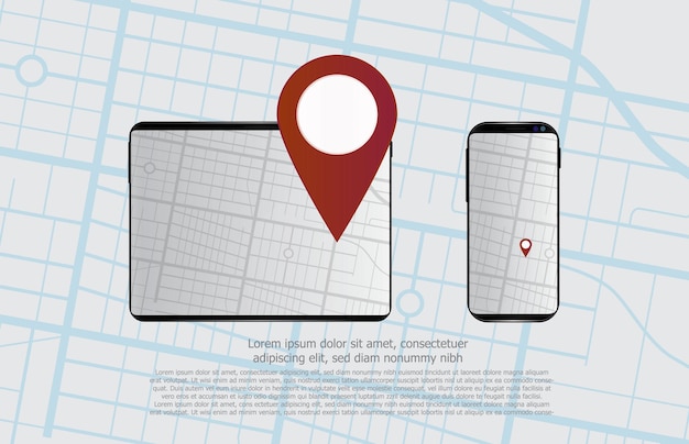 Plano de fundo abstrato do aplicativo para tablet móvel e mapas de rota gps localização de navegação rodoviária hud tela de interface do usuário