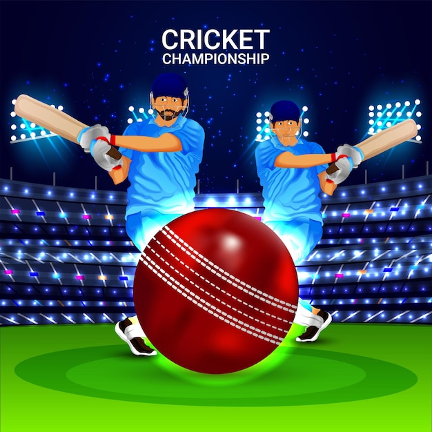 Plano de fundo da partida do campeonato de críquete