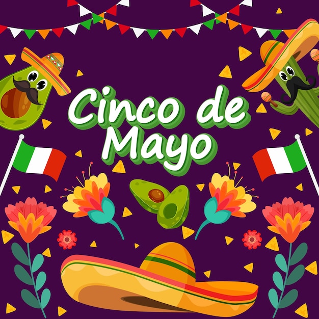 Plano de fundo de férias de cinco de maio