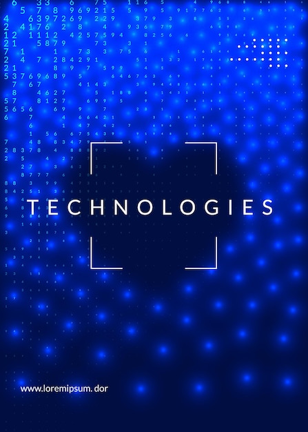 Plano de fundo de grande volume de dados. Conceito abstrato de tecnologia digital. Inteligência artificial e aprendizado profundo. Visual de tecnologia para o modelo de tela. Fundo industrial de grande volume de dados.