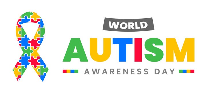plano de fundo do dia mundial do autismo ou modelo de design de plano de fundo do dia mundial da conscientização do autismo de 2 de abril