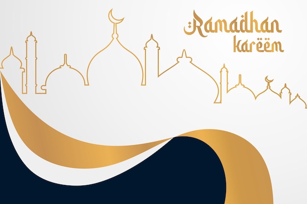 Vetor plano de fundo do modelo ramadhan kareem simples