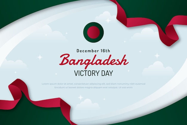 Plano de fundo gradiente do dia da vitória de bangladesh