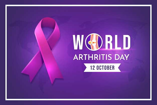 Plano de fundo gradiente do dia mundial da artrite