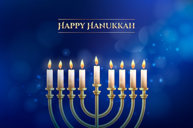 Plano de fundo hanukkah realista