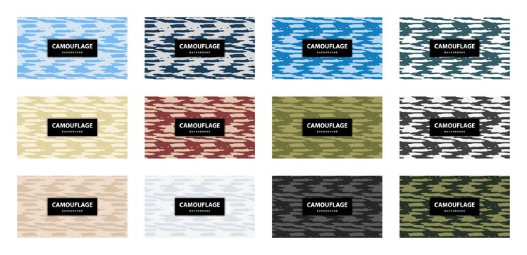 Vetor plano de fundo padrão de camuflagem militar e do exército