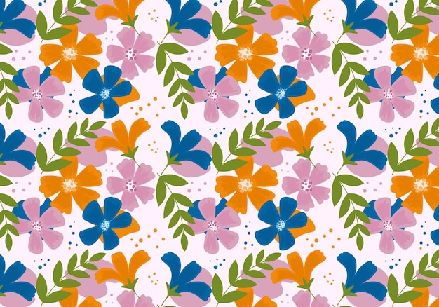 Plano de fundo padrão floral orgânico abstrato. Ilustração vetorial.
