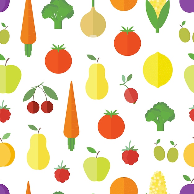 Plano de fundo perfeito com frutas e legumes