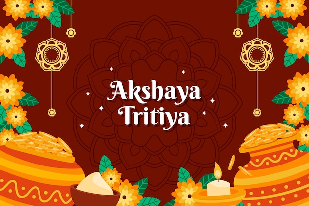 Plano de fundo plano akshaya tritiya