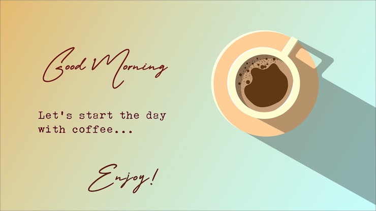 Vetor plano de fundo relaxe uma xícara de café