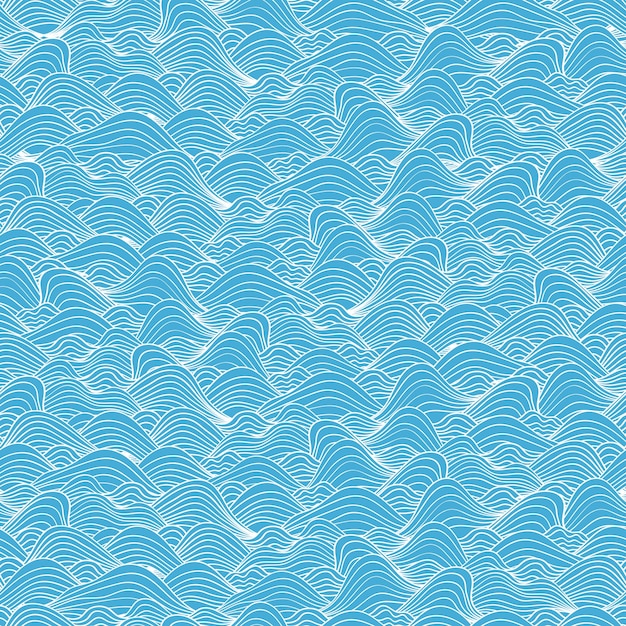 Plano de fundo sem costura com padrão de onda do mar