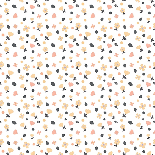 Plano de fundo sem costura padrão floral estilo simples