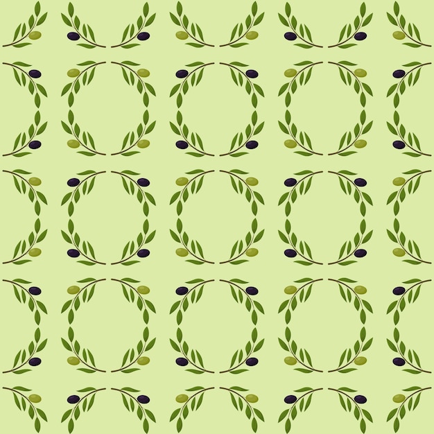 Plano de fundo sem emenda com folhas de oliveira. ideal para impressão em tecido ou papel.