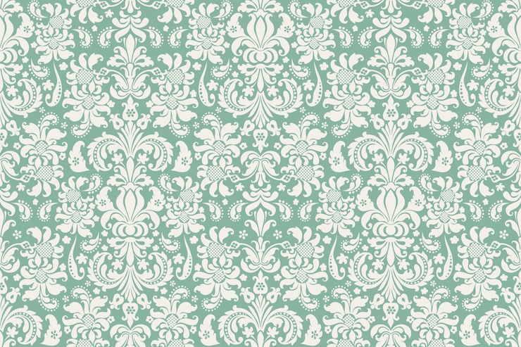 Vetor plano de fundo sem emenda damasco. fundo vintage ornamentado