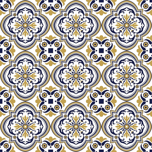 Plano de fundo transparente, teste padrão de flor redonda espiral azul amarelo vintage.