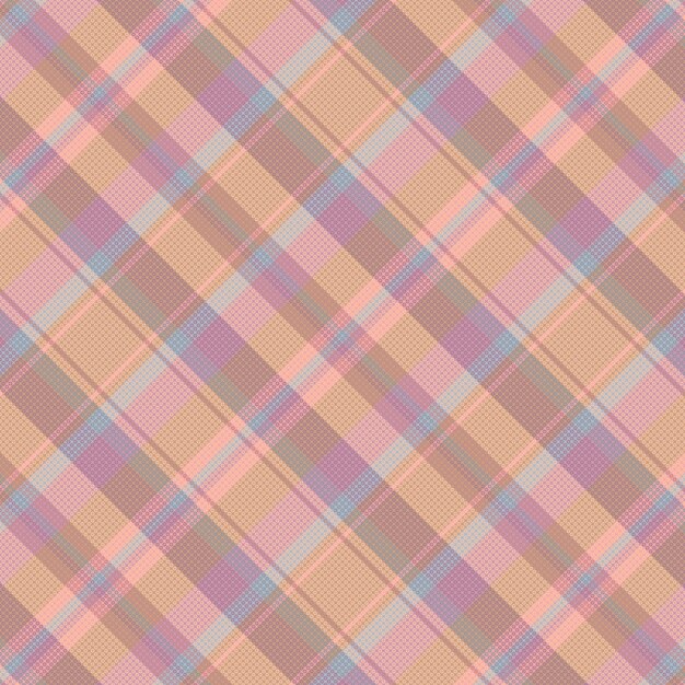 Plano de fundo xadrez tartan sem costura com textura e cor pastel