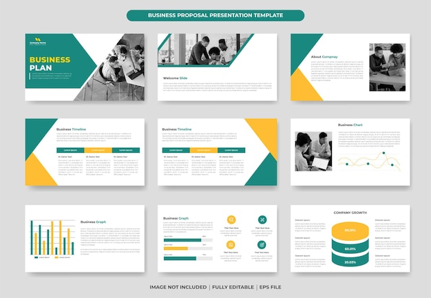 Plano de negócios ou perfil da empresa modelo de apresentação em powerpoint, folheto, modelo, apresentação