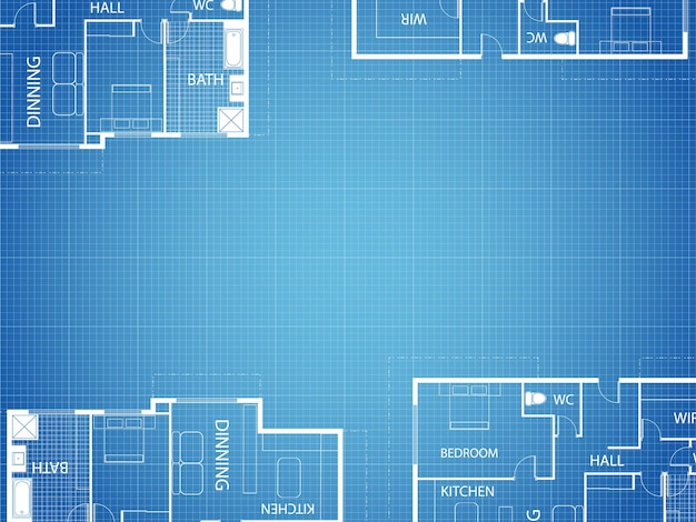 Vetor plano de piso de vetor de planta de apartamento mobília de colocação de casa profissional