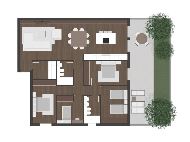 Vetor plano de piso